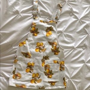 Forever 21 lemon overall dress
